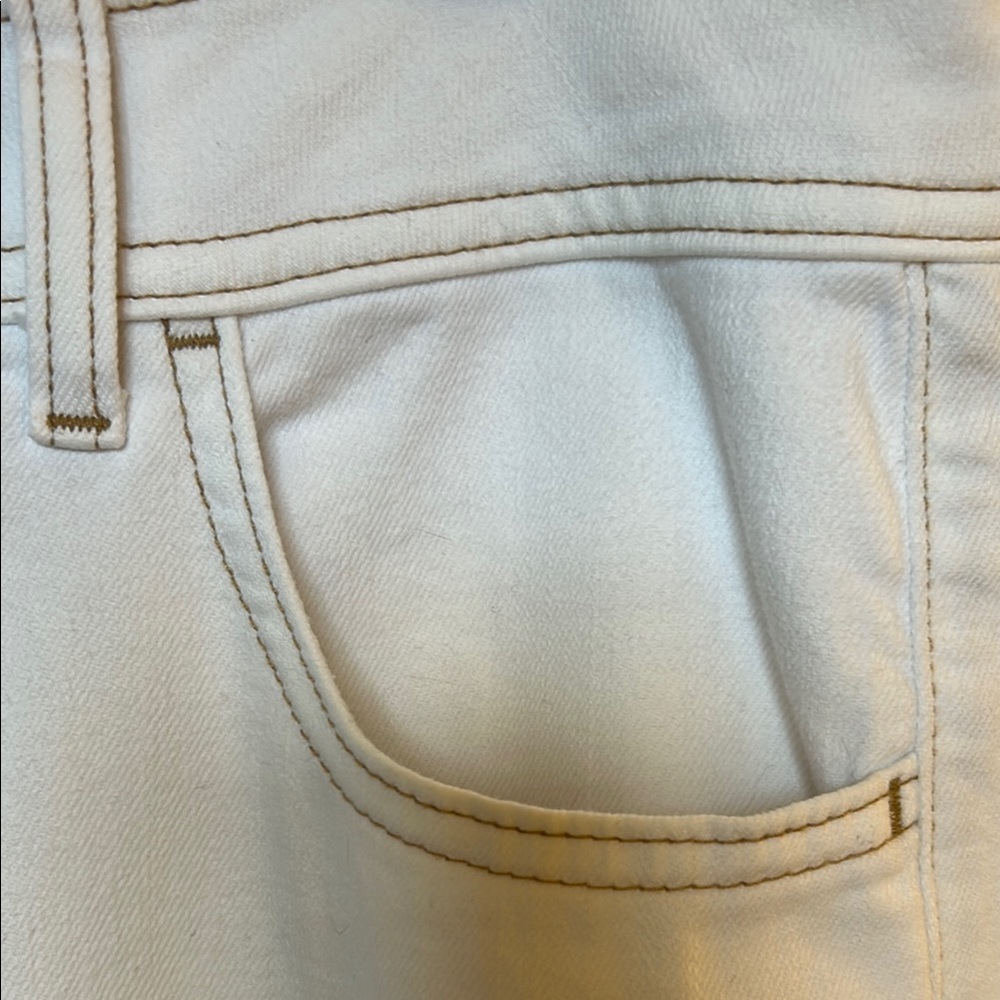 Chico's Off White Wide Leg Ankle Cropped Jeans - Picture 6 of 9